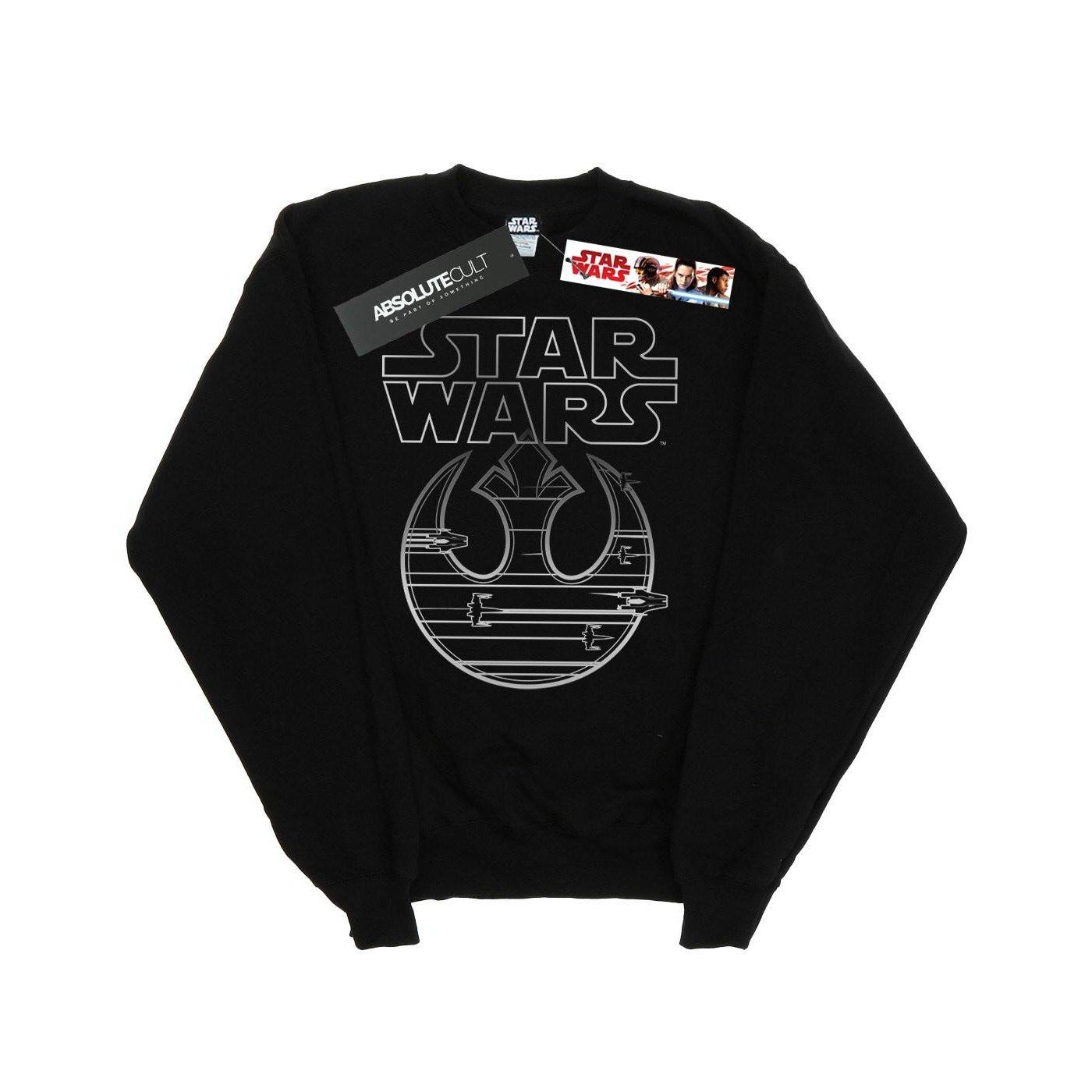 Image of The Last Jedi Resistance Logo Metallic Sweatshirt Damen Schwarz L