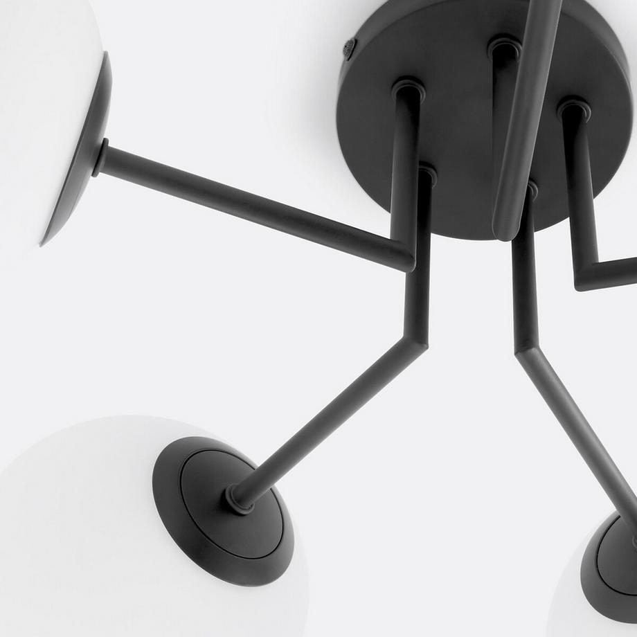 La Redoute Intérieurs Plafonnier métal fer et verre opaline  
