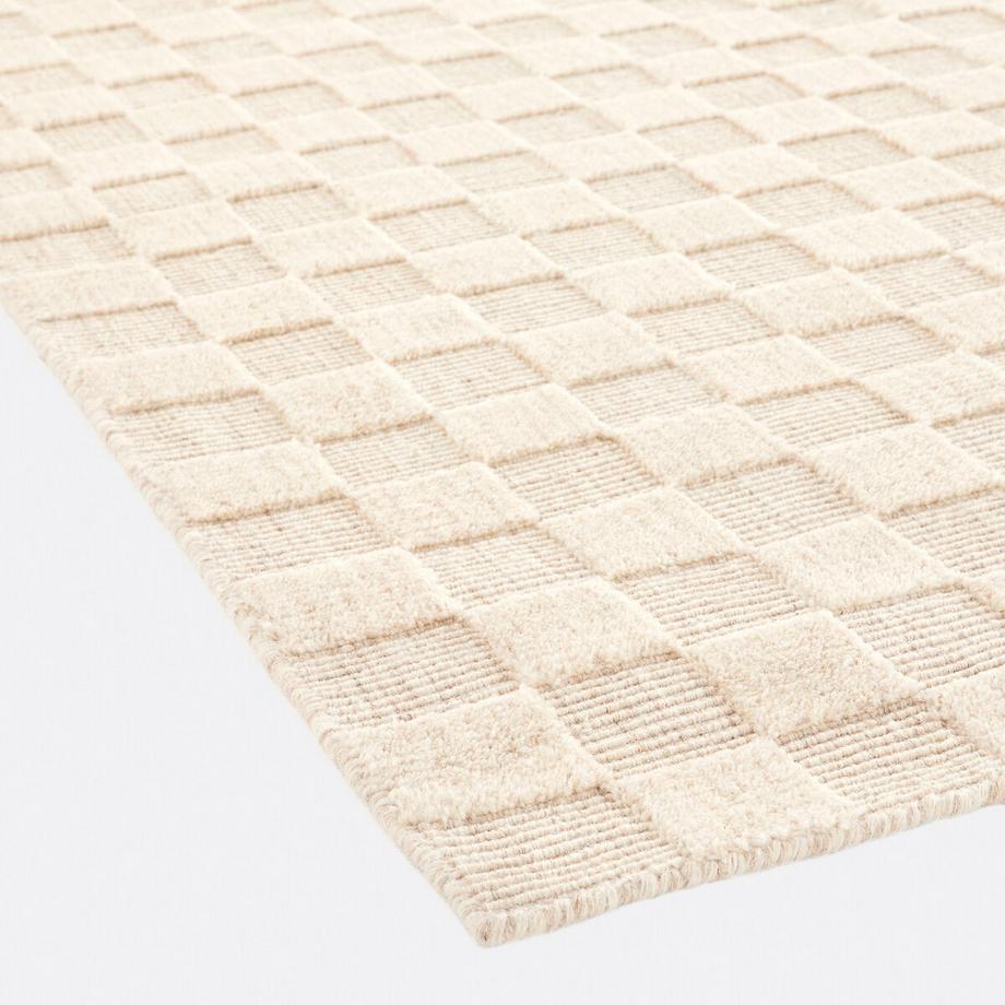 La Redoute Intérieurs Teppich Bilmo mit Karomuster Ton-in-Ton  