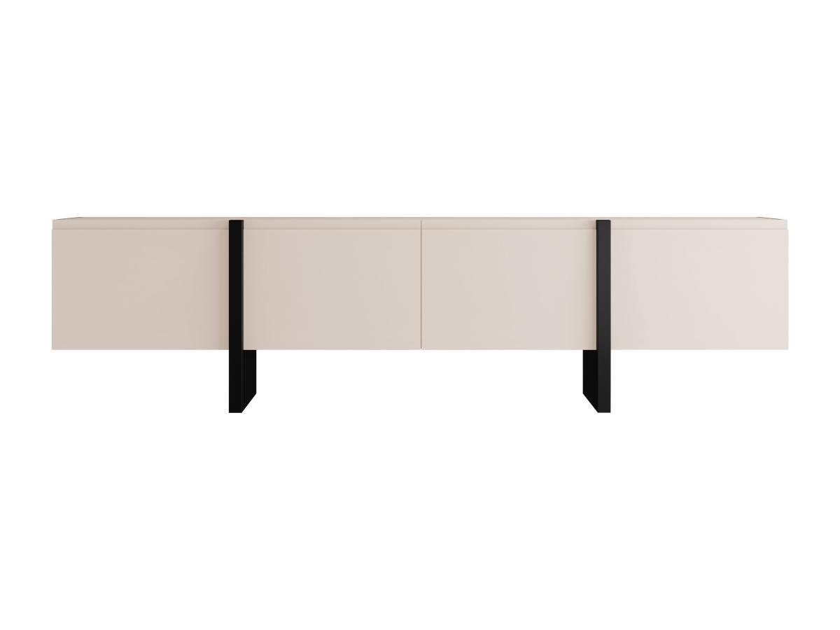 Vente-unique  TV-Möbel mit 4 Türen - MDF - Beige & Schwarz - LUVONIA 