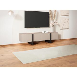 Vente-unique  TV-Möbel mit 4 Türen - MDF - Beige & Schwarz - LUVONIA 