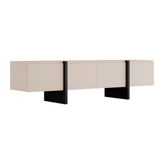 Vente-unique  TV-Möbel mit 4 Türen - MDF - Beige & Schwarz - LUVONIA 