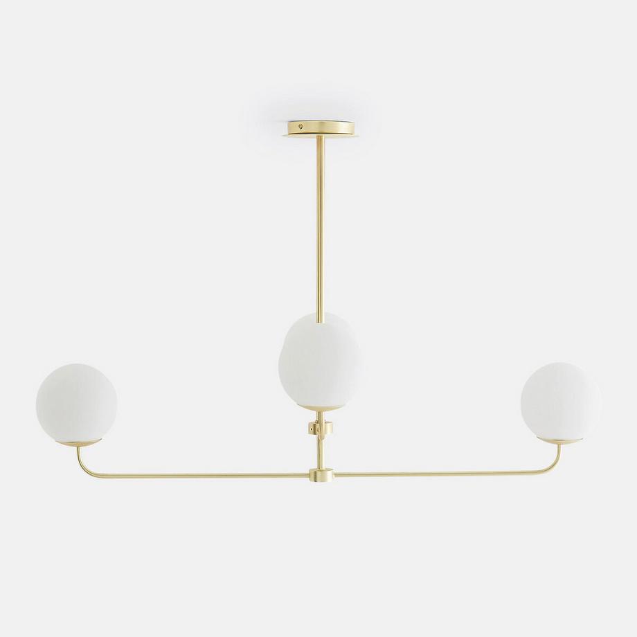 La Redoute Intérieurs Suspension laiton et verre opaline  