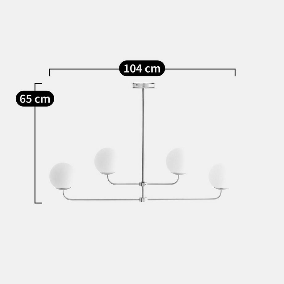 La Redoute Intérieurs Suspension laiton et verre opaline  