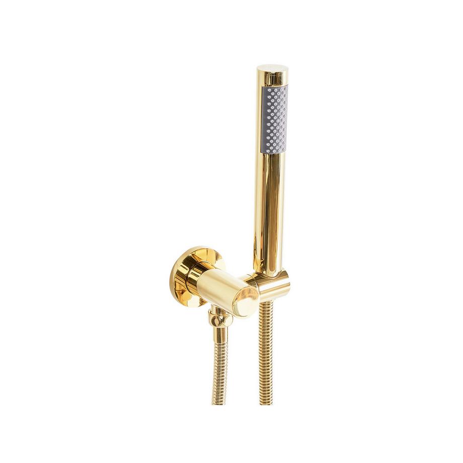 Beliani rubinetto miscelatore da parete per vasca e doccia en Ottone Moderno JAVIRA  