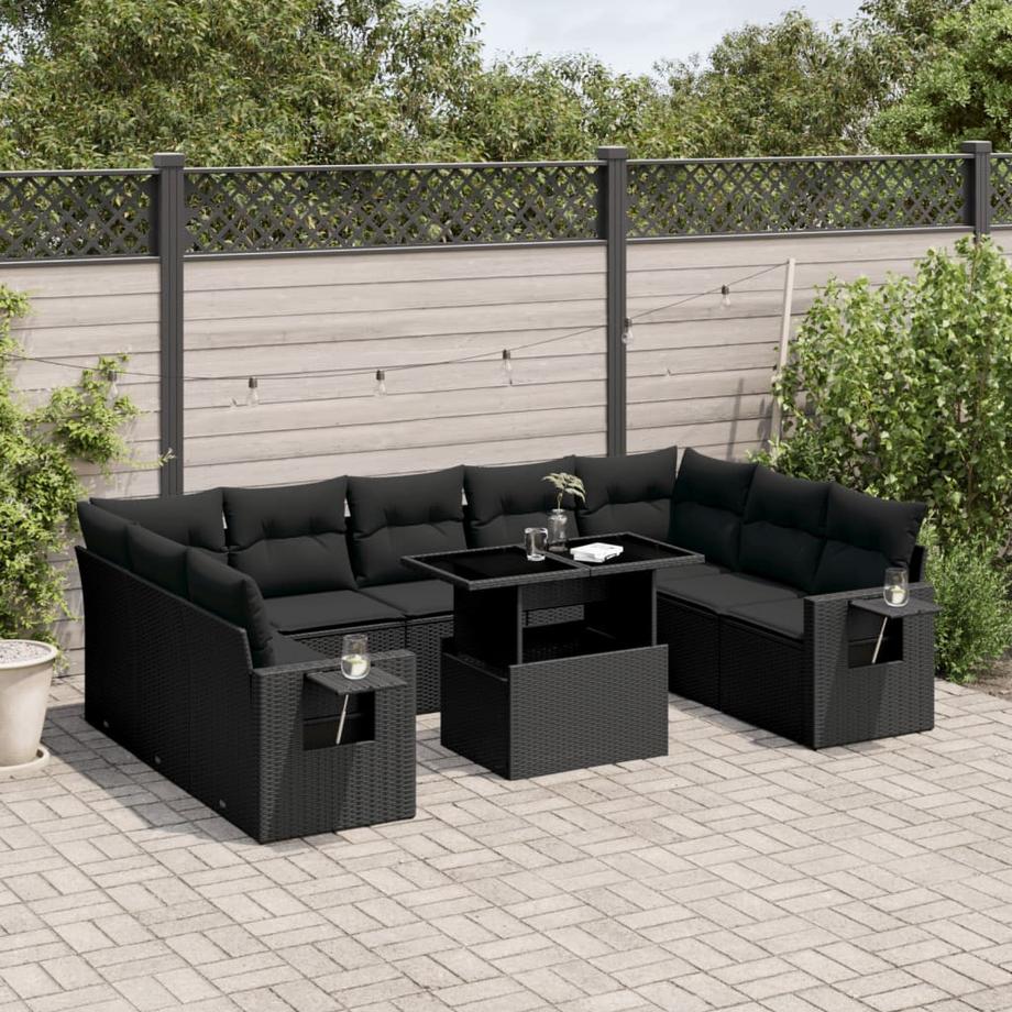 VidaXL Ensemble de canapés de jardin rotin synthétique  