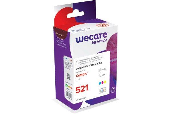 Image of WECARE Multipack rebuilt CMY CLI-521PACKWE zu Canon PIXMA MP 980 3x9ml