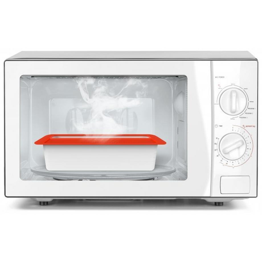 rotho  Mikrowellendose Memory 1.8 Liter, Papaya Rot 