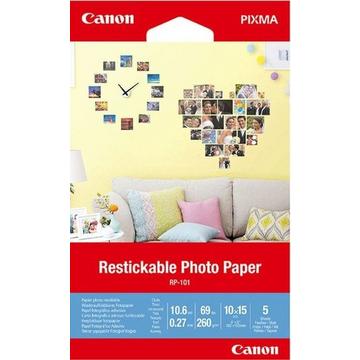 CANON Restickable PhotoPaper 10x15cm RP-101 Matt 5 Blatt