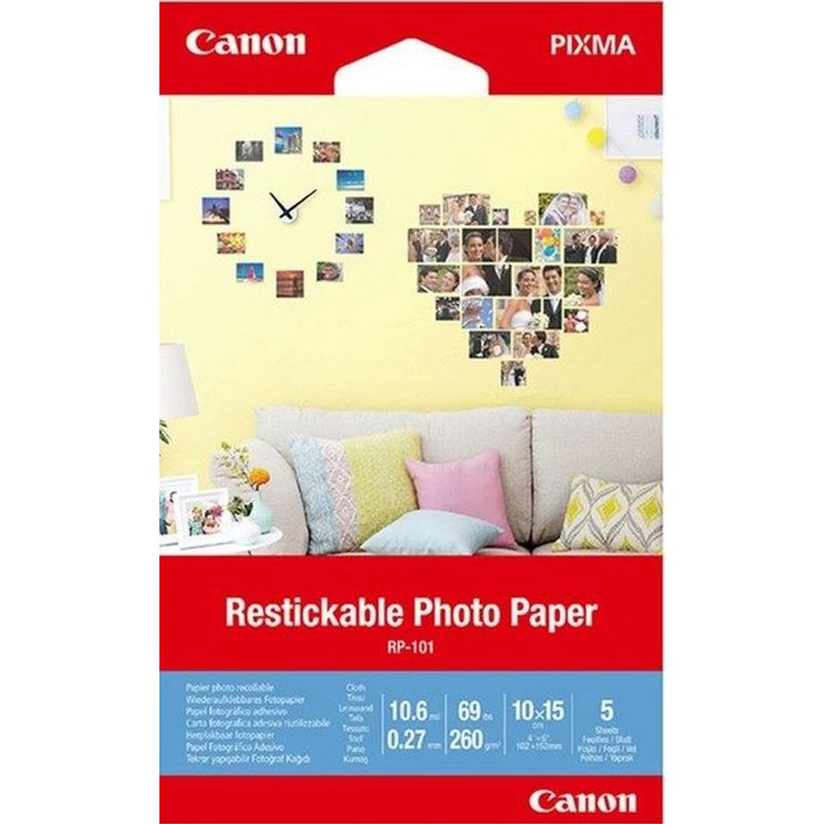 Canon CANON Restickable PhotoPaper 10x15cm RP-101 Matt 5 Blatt  