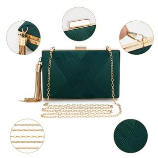 Only-bags.store Clutch Abendtasche Fransen Elegante Kettentasche Clutch Bag Clutch Abendtasche Fransen Elegante Kettentasche Clutch Bag 