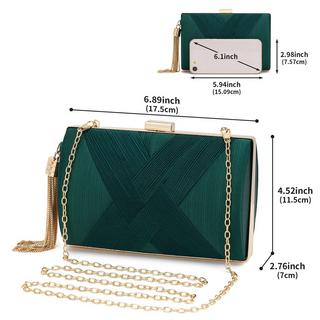 Only-bags.store Clutch Abendtasche Fransen Elegante Kettentasche Clutch Bag Clutch Abendtasche Fransen Elegante Kettentasche Clutch Bag 