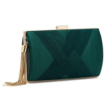 Clutch Abendtasche Fransen Elegante Kettentasche Clutch Bag