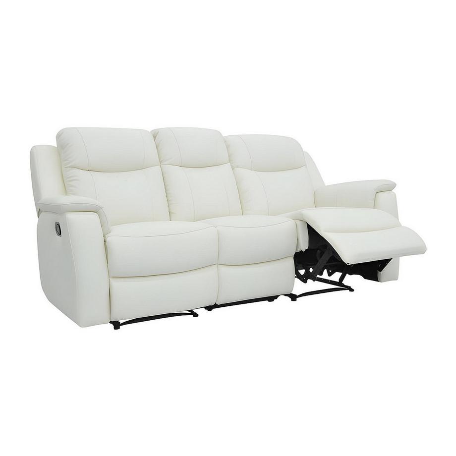Vente-unique Ledergarnitur Relax 3+1+1 - Elfenbein-Weiß - EVASION  
