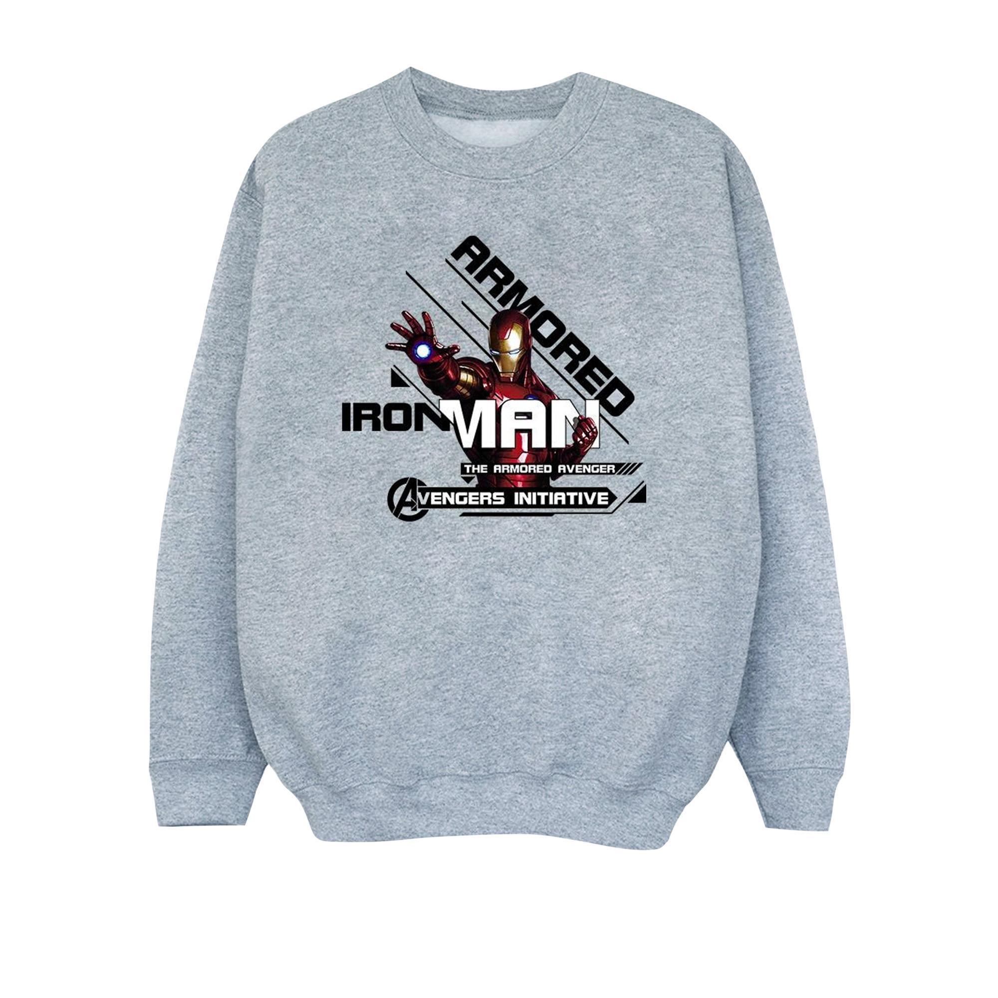 Image of Iron Man Armored Avenger Sweatshirt Mädchen Grau 128