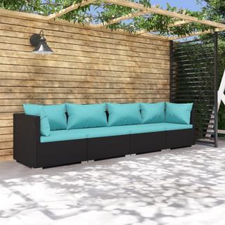 VidaXL set salotto da giardino Polirattan  