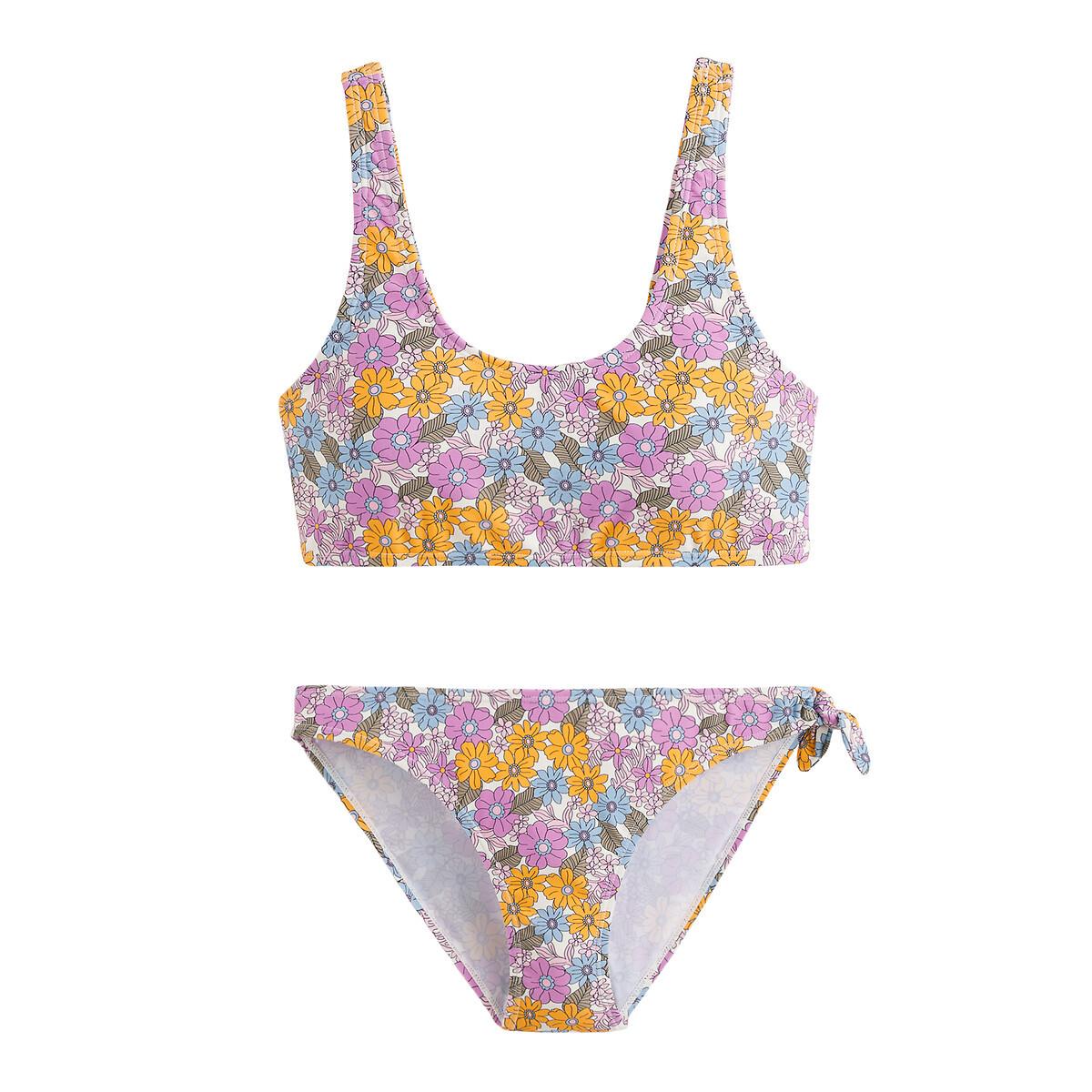 Image of Bikini Mit Blumenmuster Mädchen Weiss Bedruckt XS