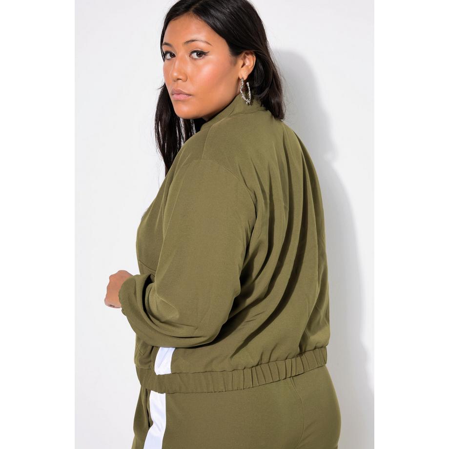 Studio Untold Blouson court Manches Longues amples Empiècement latéral  