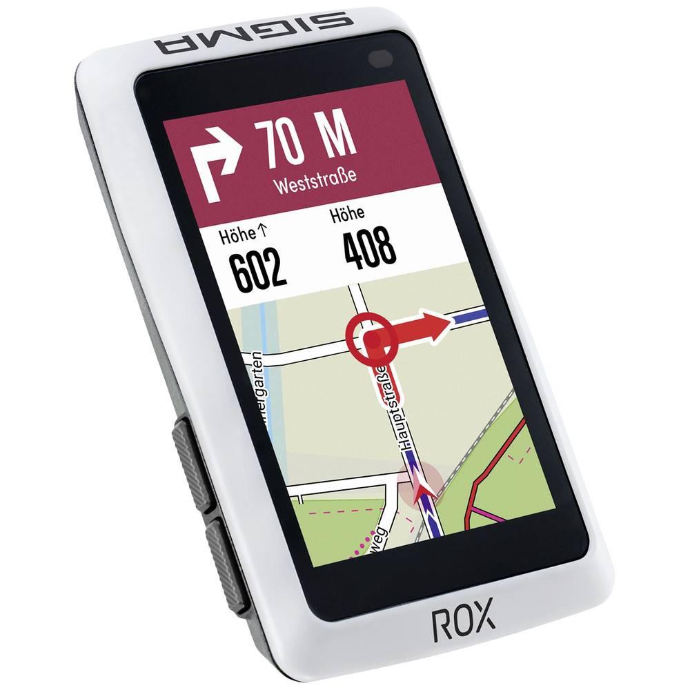 SIGMA  Sport ROX 12.1 EVO Sensor Set White - Fahrradcomputer GPS mit Fahrradoptimiertem Kartenmaterial 