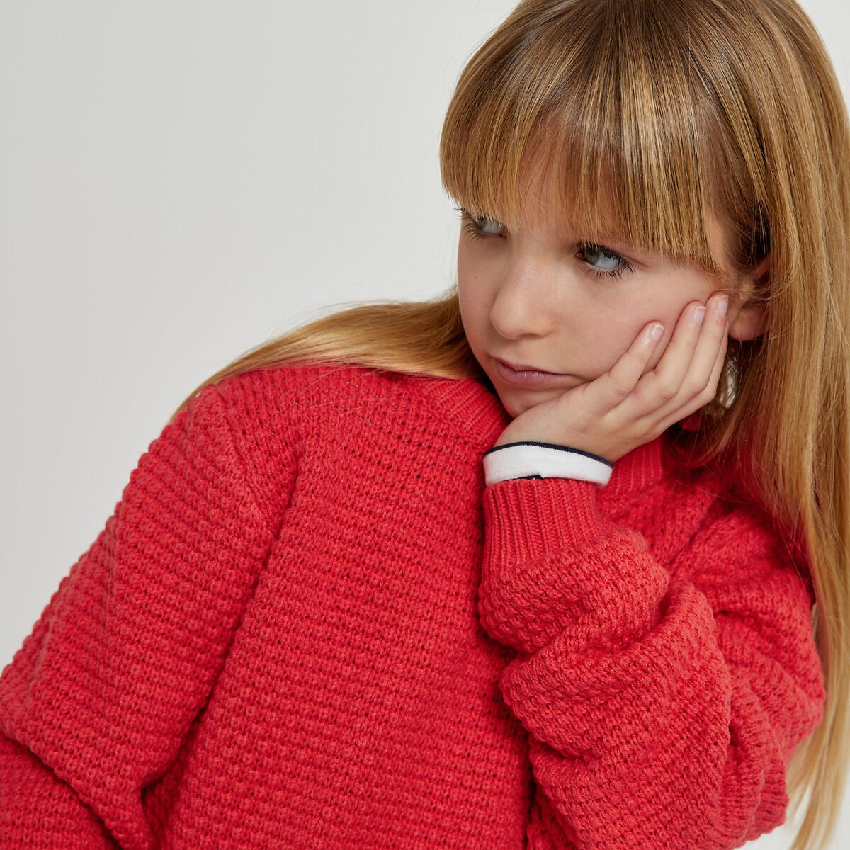 Image of Pullover Mit Rundem Ausschnitt Mädchen Rot 114
