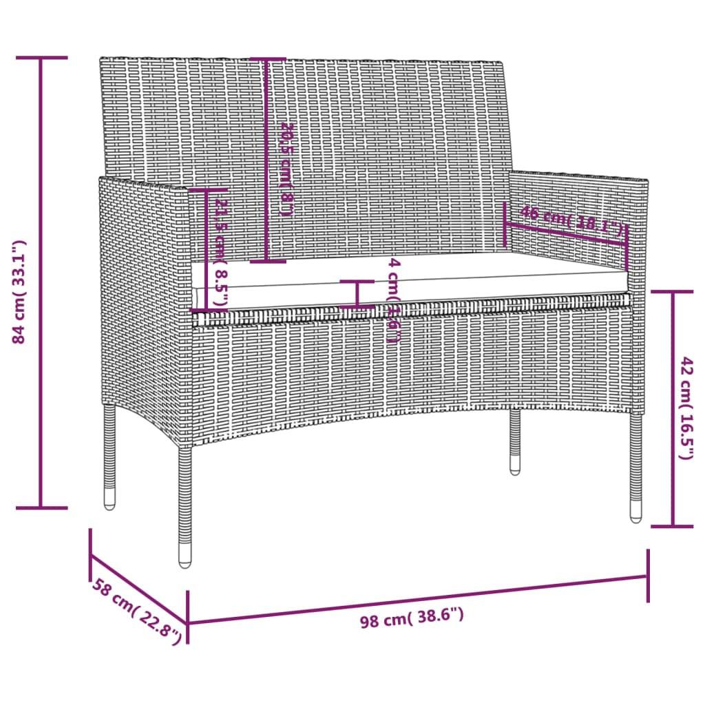 VidaXL Garten-lounge-set poly-rattan  