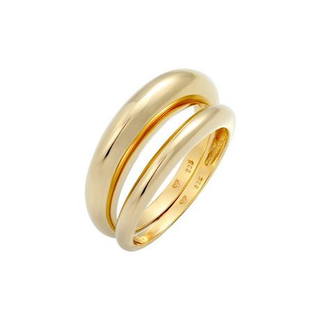 Elli  Ring Bandring Basic Klares Design 2Er Set 