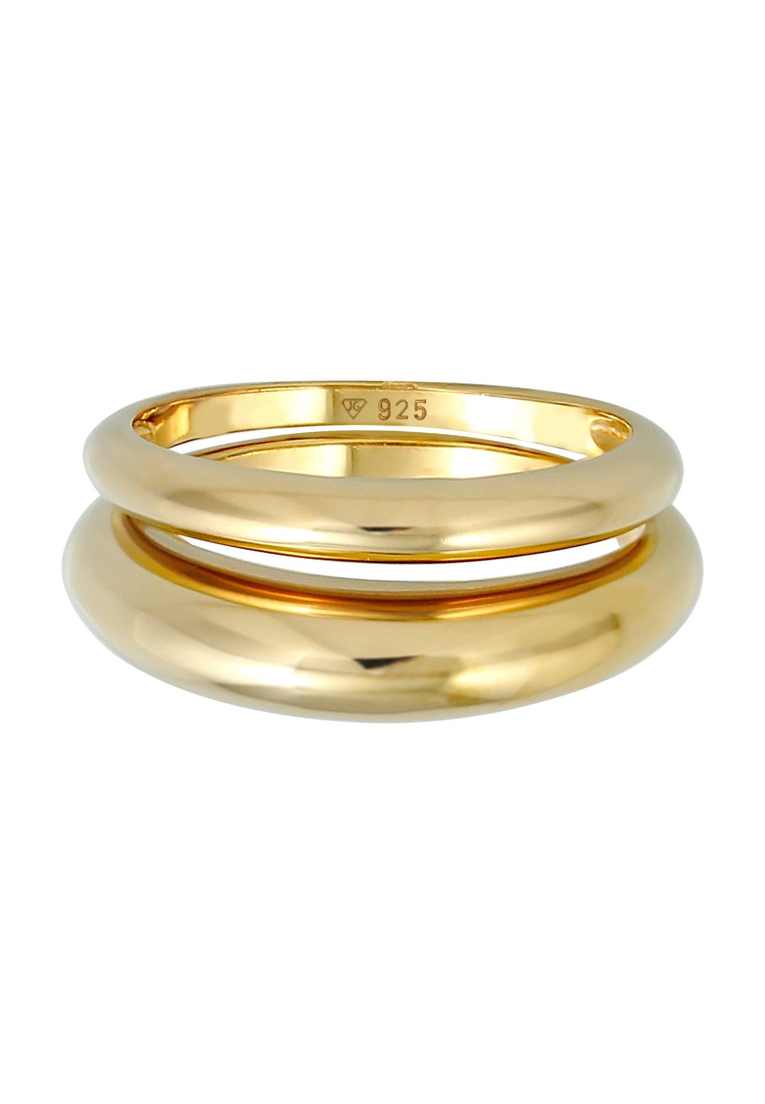 Elli  Ring Bandring Basic Klares Design 2Er Set 