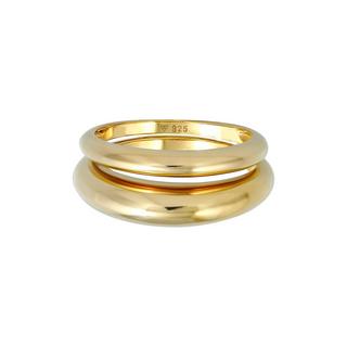 Elli  Ring Bandring Basic Klares Design 2Er Set 