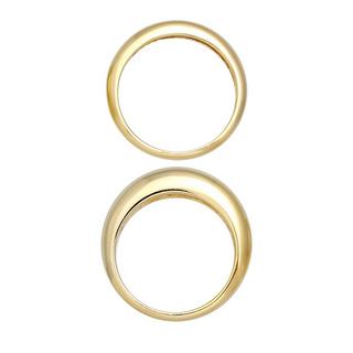 Elli  Ring Bandring Basic Klares Design 2Er Set 