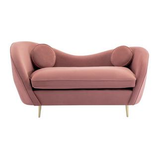 Vente-unique Sofa 2-Sitzer - Samt - Rosa - ORMARA  