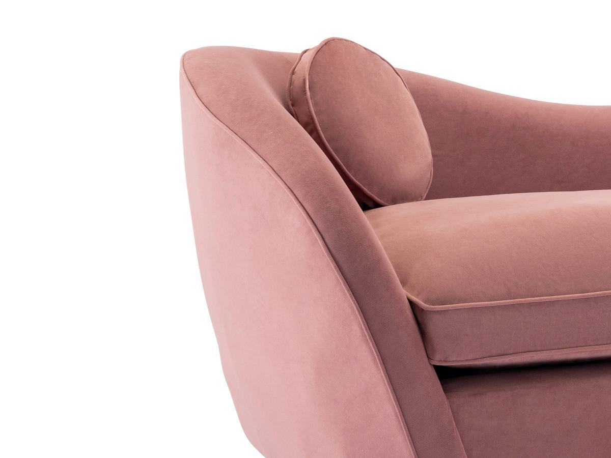 Vente-unique Sofa 2-Sitzer - Samt - Rosa - ORMARA  