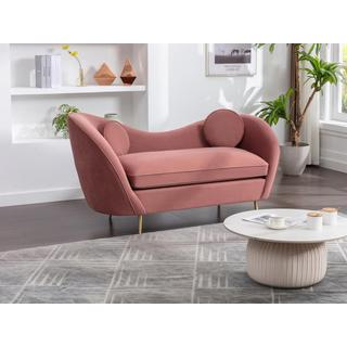 Vente-unique Sofa 2-Sitzer - Samt - Rosa - ORMARA  