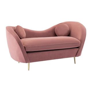 Vente-unique Sofa 2-Sitzer - Samt - Rosa - ORMARA  