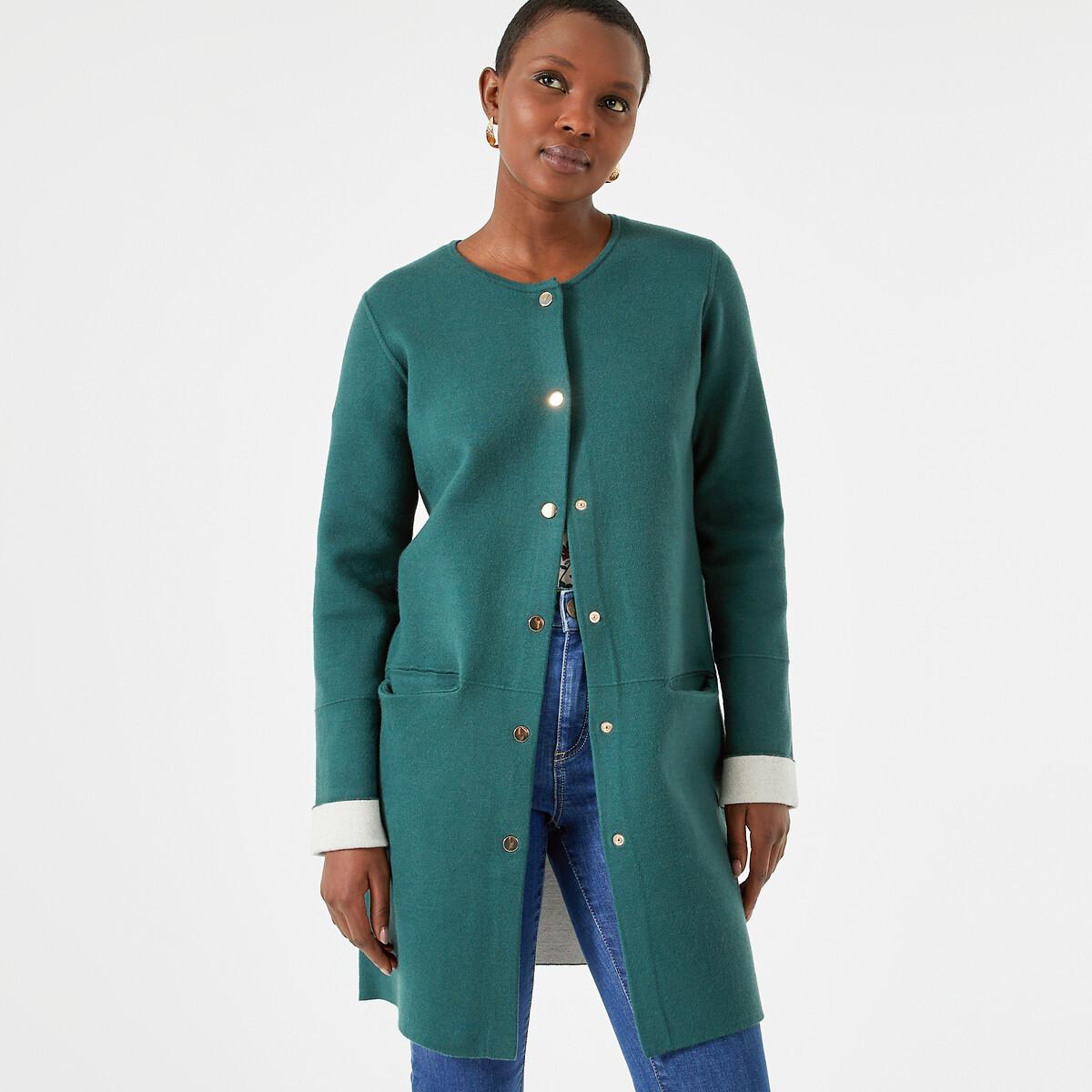 Image of Feinstrick-cardigan Unisex Grün 46