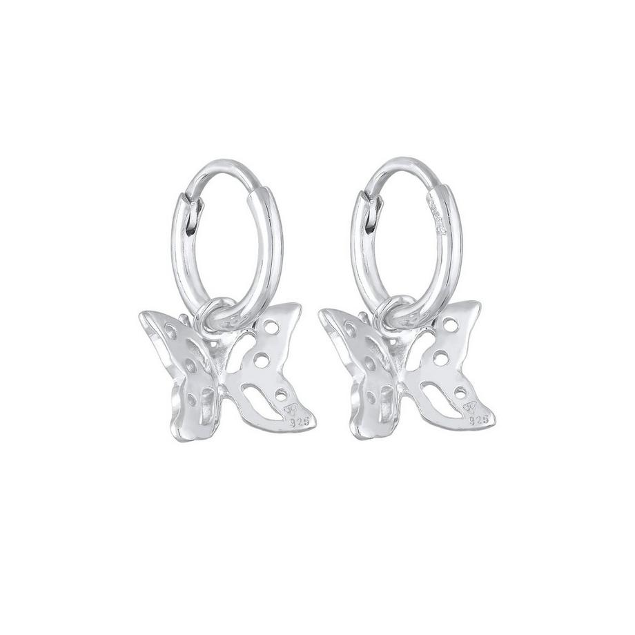 Elli  Boucles d'Oreilles Femmes Créoles Papillon Pendentif Filigrane 