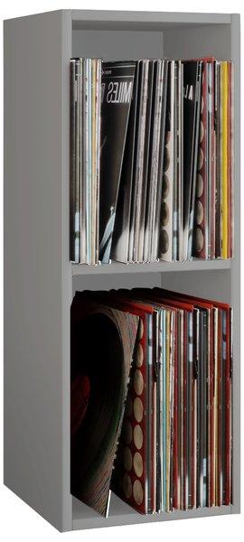 VCM Bois Disques vinyles LP Stand Étagère d'archivage Support de rangement Platto 2 compartiments  