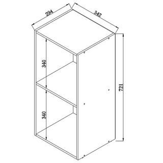 VCM Bois Disques vinyles LP Stand Étagère d'archivage Support de rangement Platto 2 compartiments  