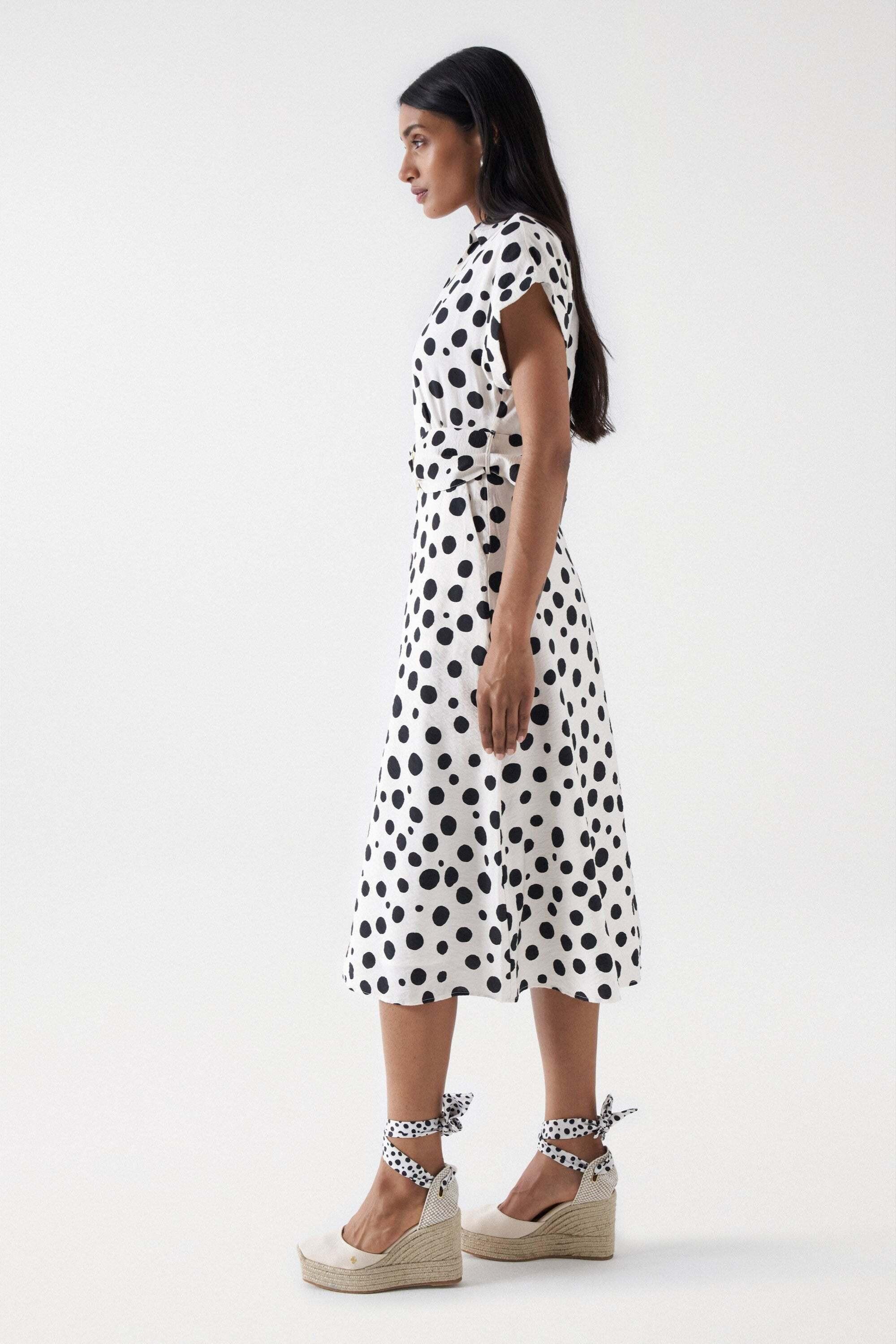 Salsa  Kleider Polka Dot Midi Dress 