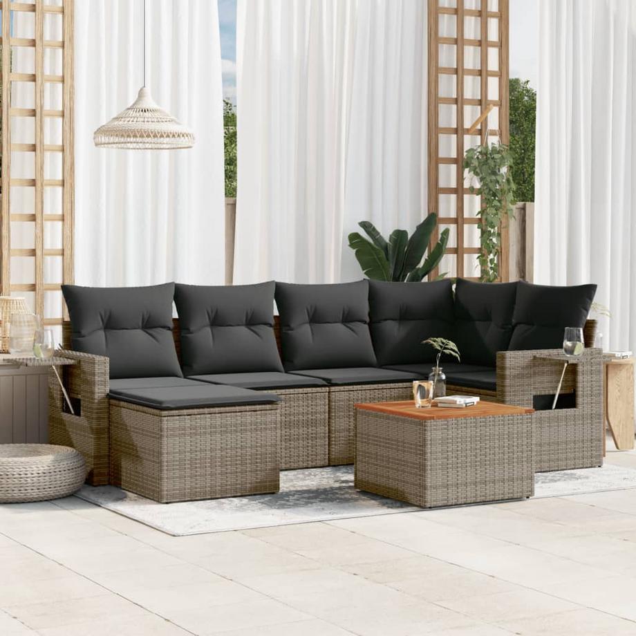 VidaXL set divano da giardino Polirattan  
