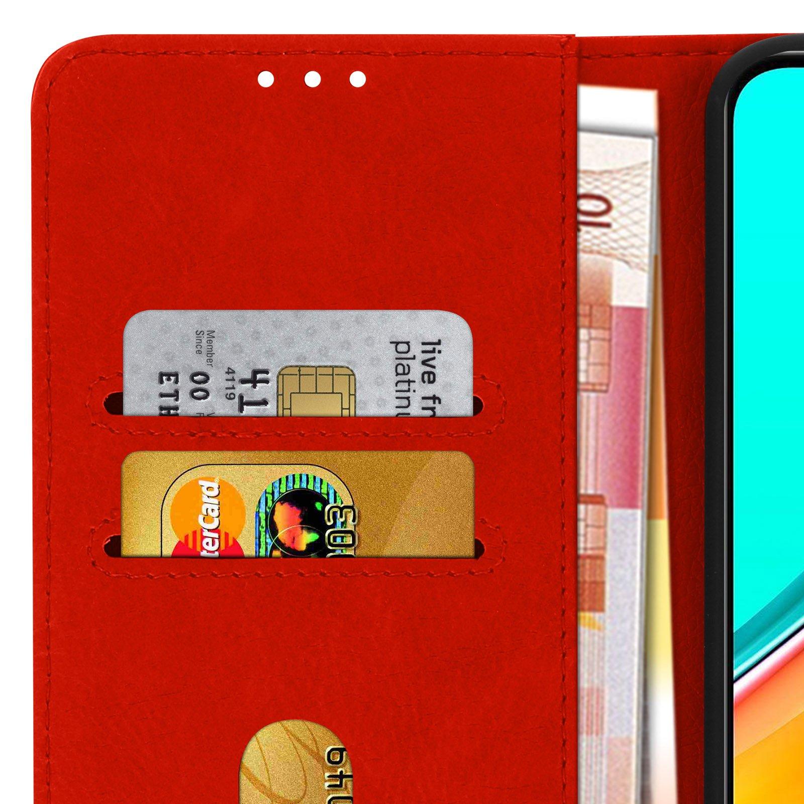 Avizar  Étui Folio Xiaomi Redmi 9 Rouge 