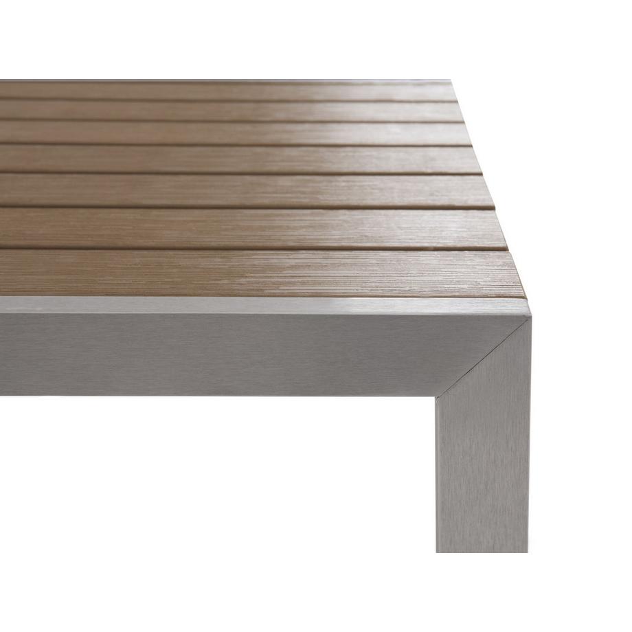 Beliani Salle à manger de jardin avec bancs en Bois synthétique Industriel NARDO  