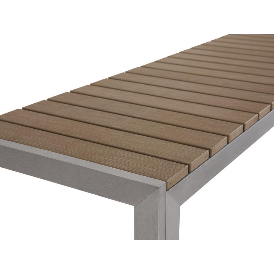 Beliani Salle à manger de jardin avec bancs en Bois synthétique Industriel NARDO  