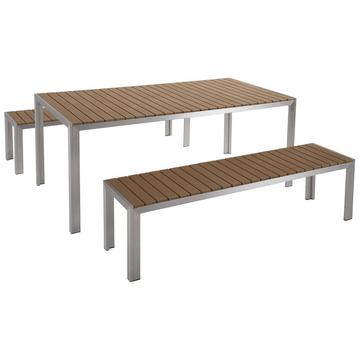 Set da pranzo da giardino en Legno plastico Industriale NARDO