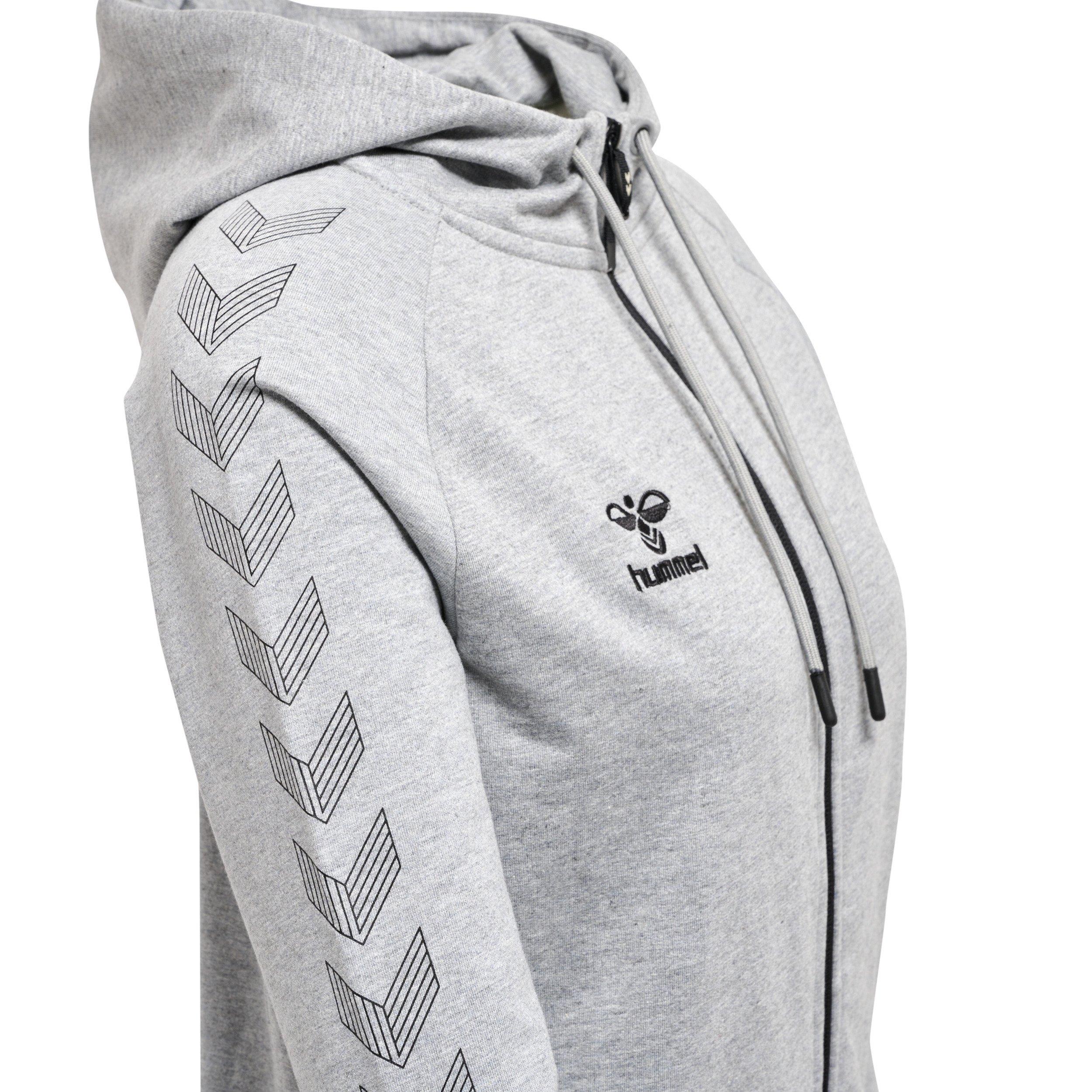 Hummel  felpa con cappuccio da in cotone con zip move grid 