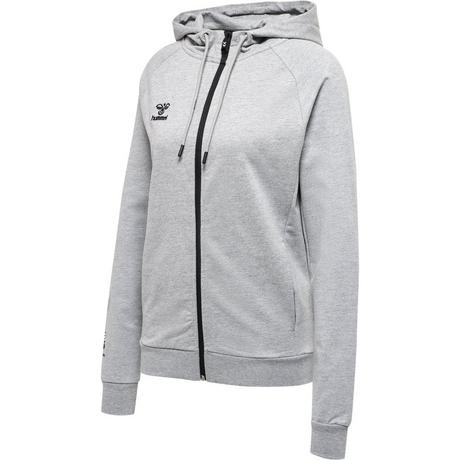 Hummel  sweatshirt mit kapuze und reißverschluss aus baumwolle, damen move grid 