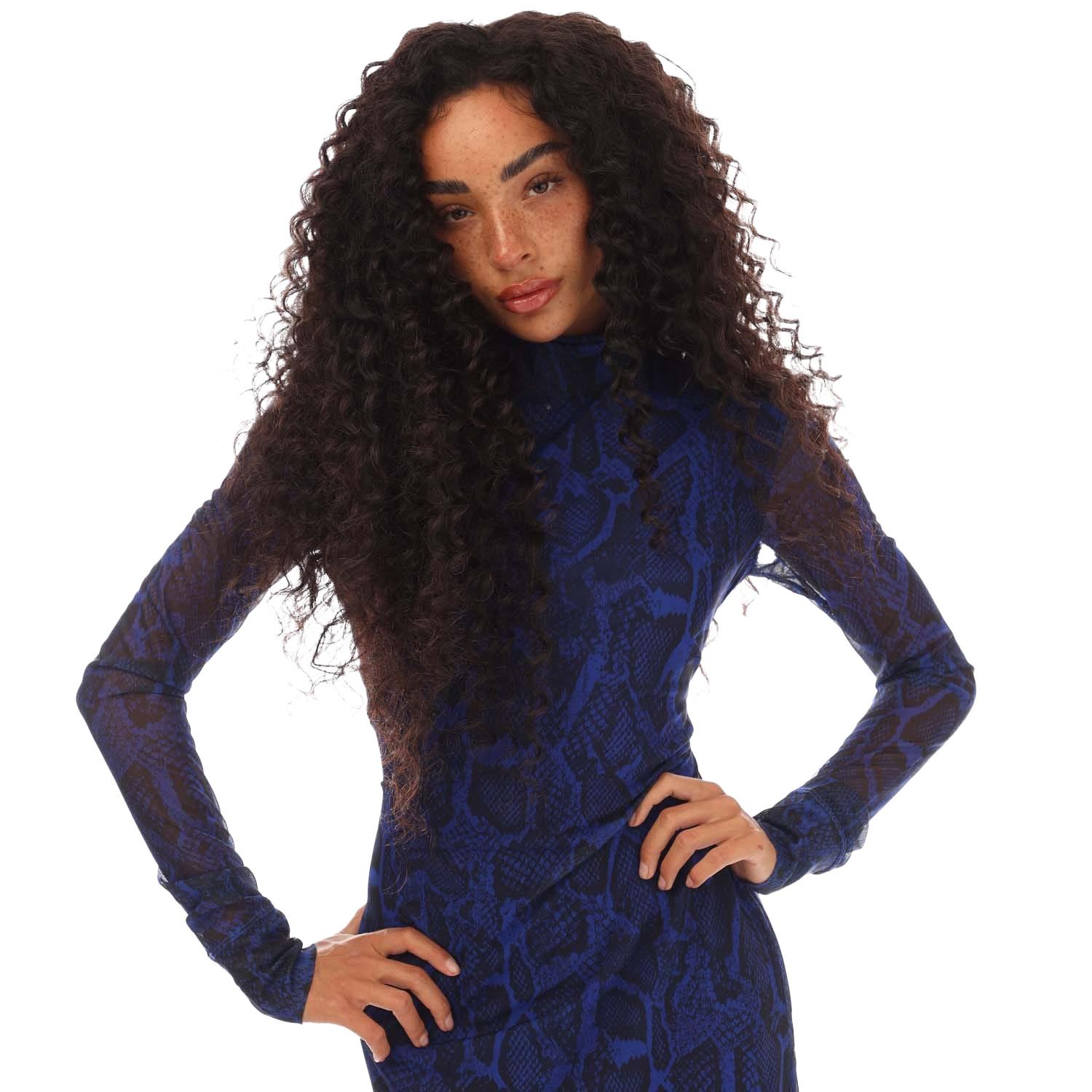 HUGO Neshy Gemustertes Midikleid  