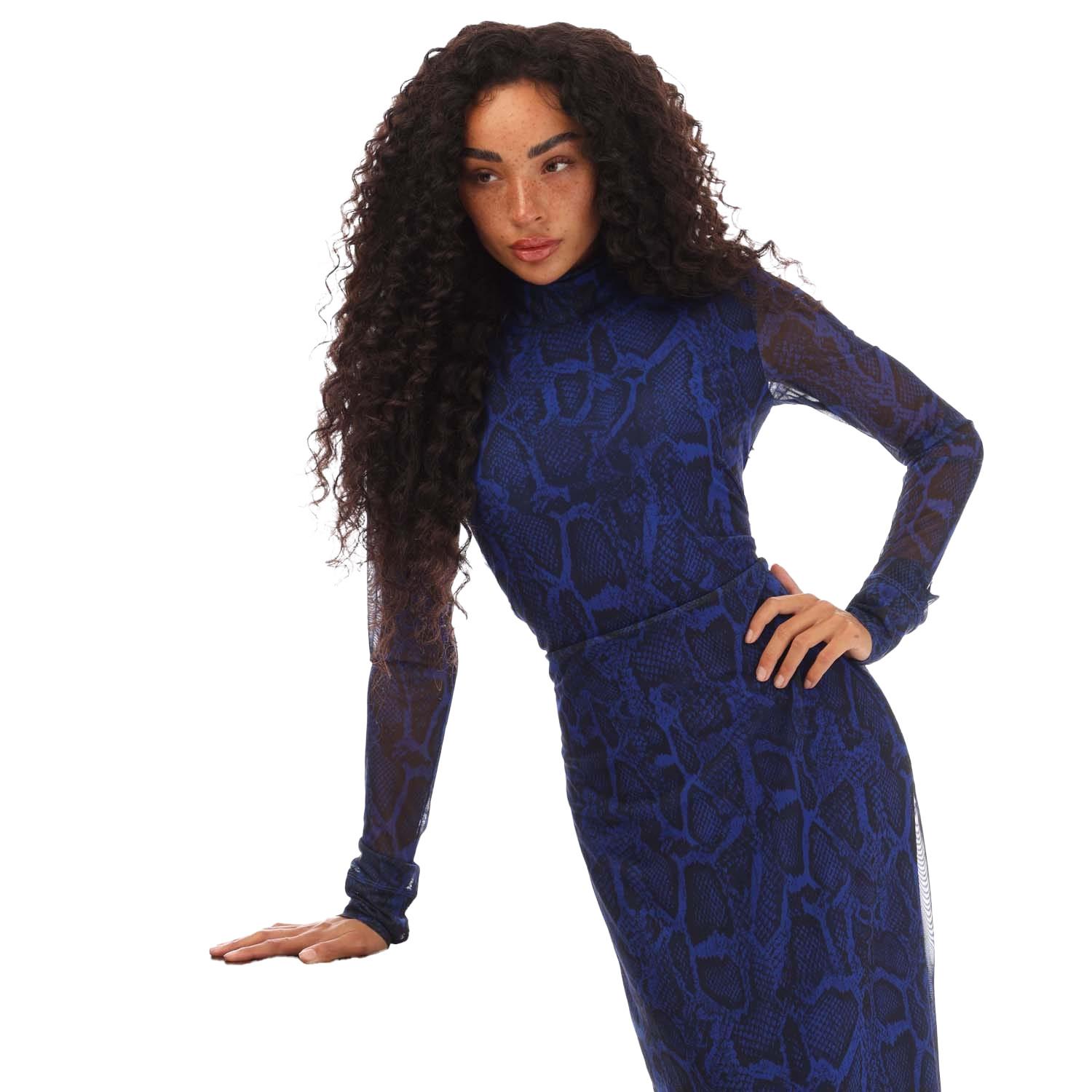 HUGO Neshy Gemustertes Midikleid  