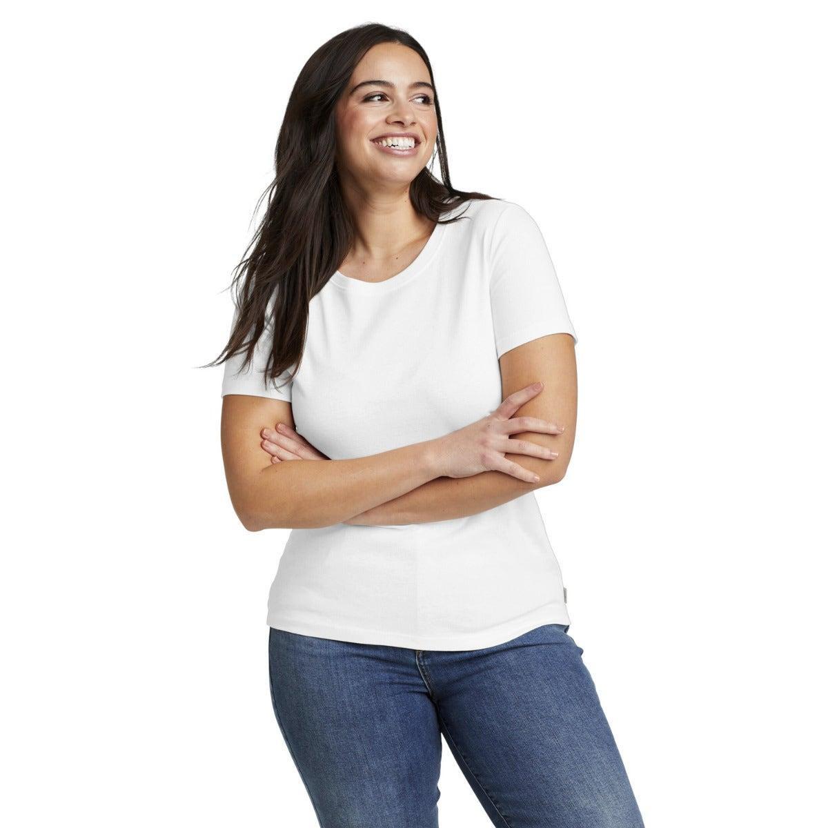 Image of Favorite Tshirt Rundhalsausschnitt Damen Weiss XS