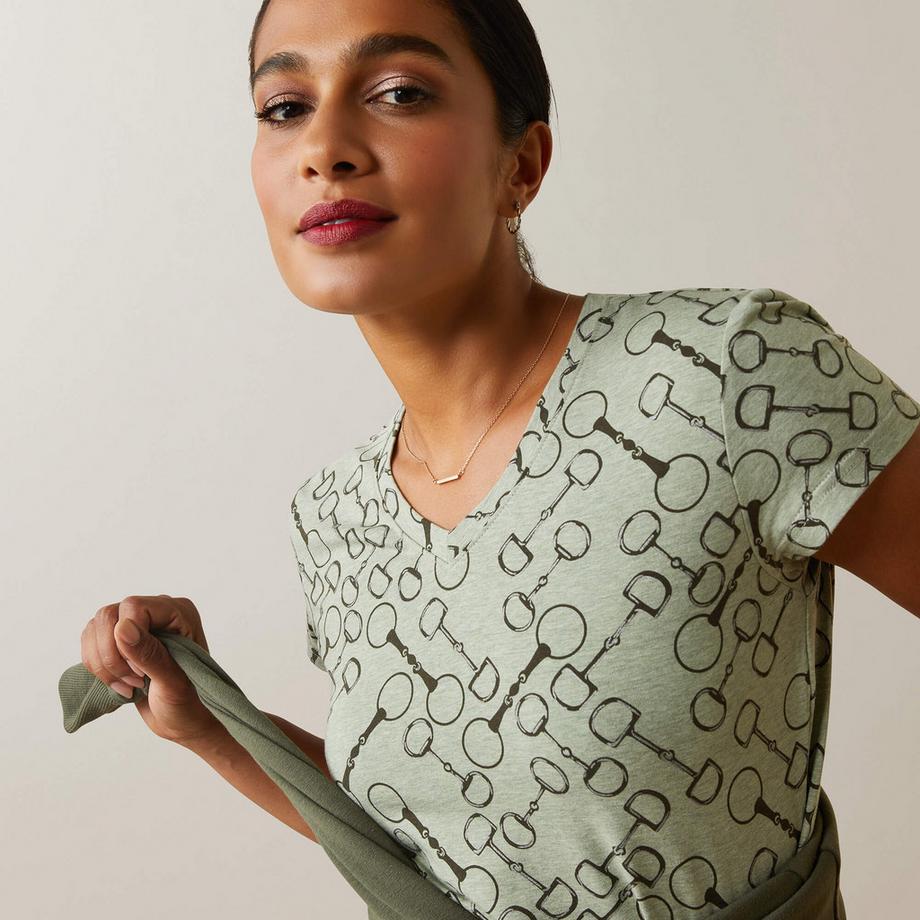 Ariat Snaffle Print Kurzarm T-Shirt  