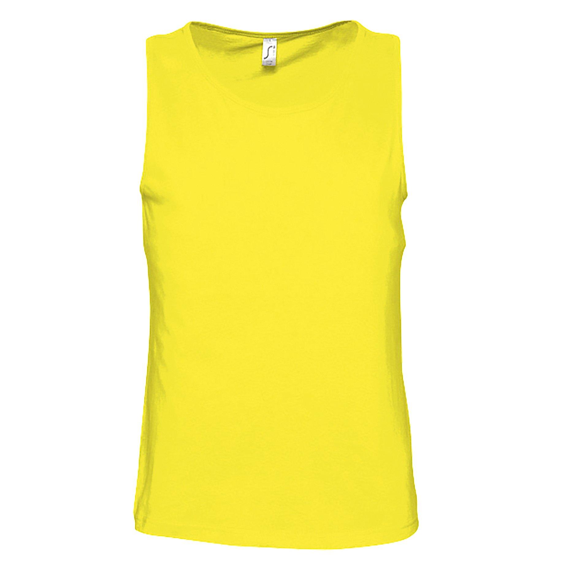 Image of Justin Tanktop Top, Ärmellos Unisex Gelb Bunt L
